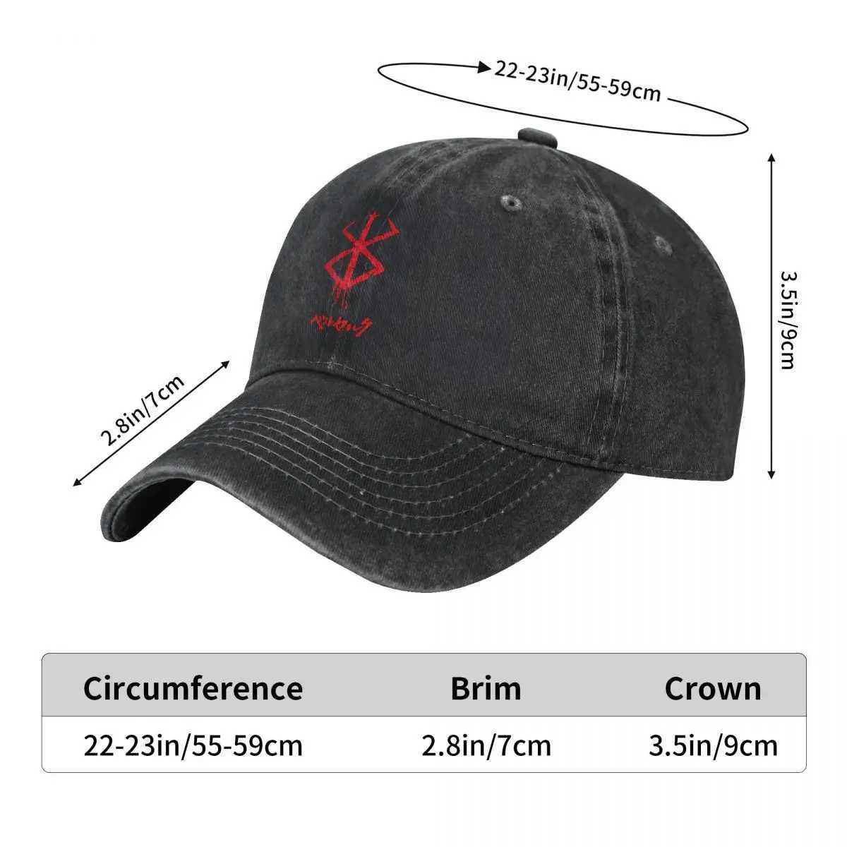 Berserk Baseball Caps Peaked Cap Berserk Sun Shade Hats for MenX241018