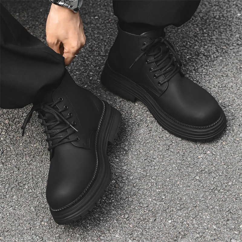 Martin Boot Martin Boots Men New Winter High Ankle Boots Motorcycle Boots Mens American Workwear Boots Fashion Boots 240927