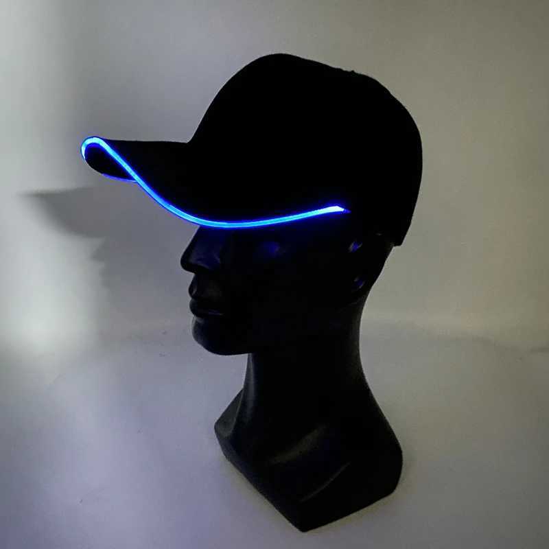 Fashion Glowing Baseball Cap LED Hiphop Hat Club Props Fluorescent Light Up Hat DJ Music Supplies CostumeX241018