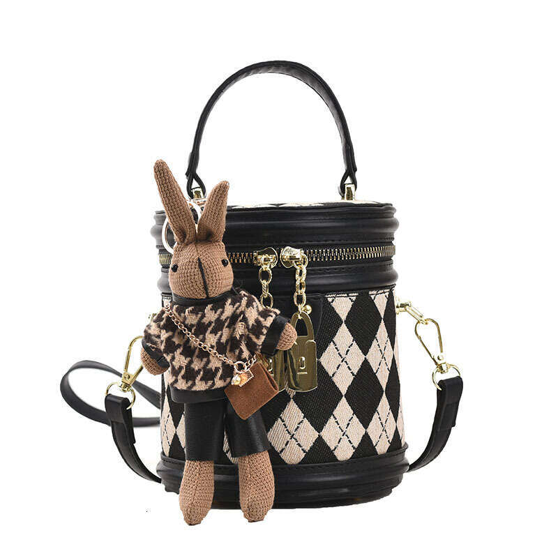Designer Women's for Fashion Zipper Small Handbags For Women Leather Bucket Shoulder Bag 2025 New Trend Pendant