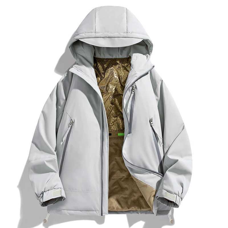 Big Size Mens Winter Jacket Hooded Zip-up Padding Oversize Parkas Men Padded Autumn Outerwear Male Waterproof Coat Windbreaker LX241018