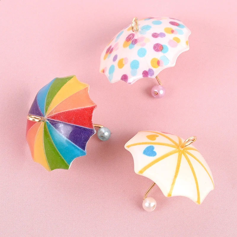6pcs Simulation Umbrella Resin Earring Charms Diy Doll House Decor Funny Keychains Necklace Pendants Handmade Jewelry Accessory 241010