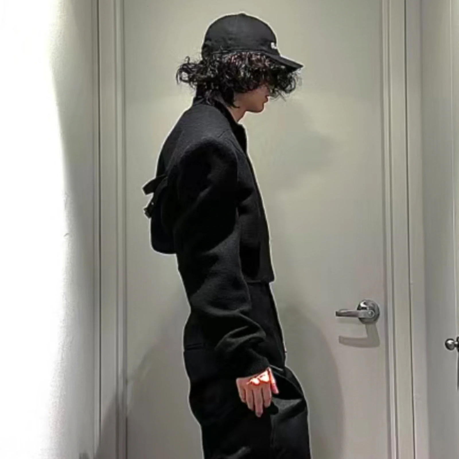 NIGO Mens Winter Dark Wool Shoulder Flight Jacket Waisted Fashion Trends Ngvp #nigo8922 241018
