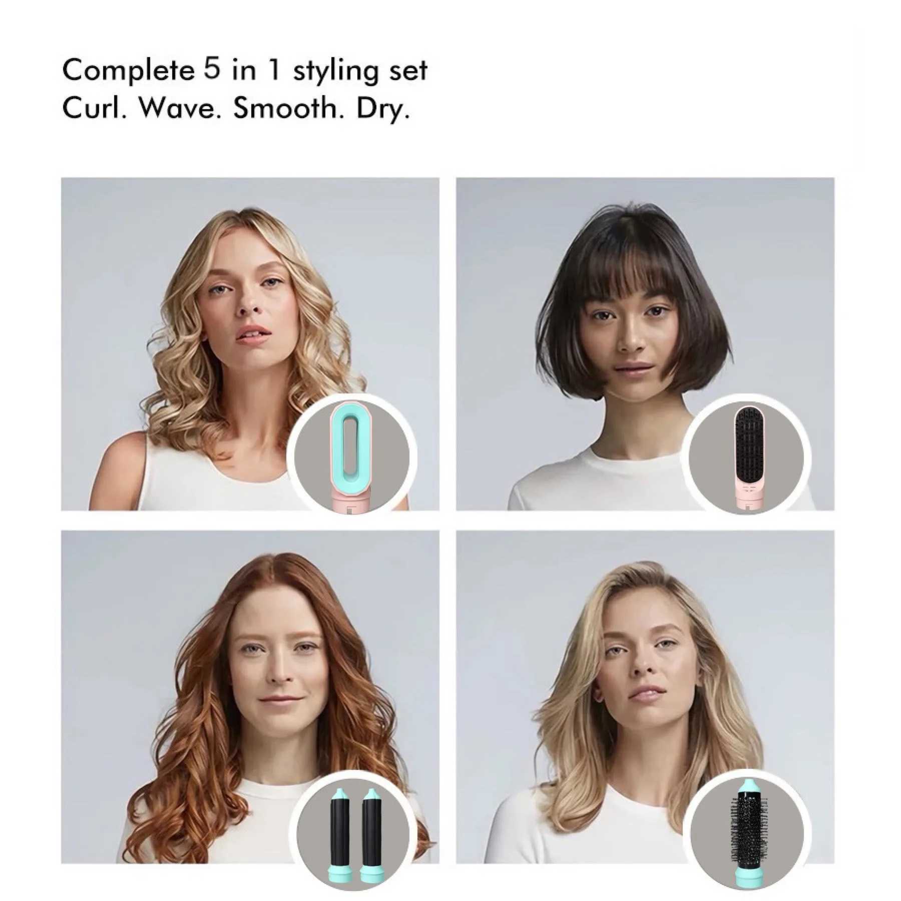 5 In 1 Multi Styler New Design Hair Dryer For Hair 5 in 1 hair styler With Curling Barrel Hot Air Brush Styling Tool MultiStylerXJ241017