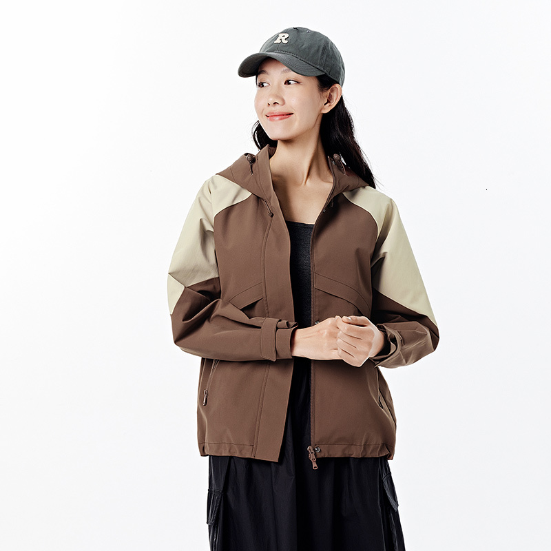 Semir Women Mid-Length Sleeves Loose-Fit Waterproof Oil-Resistant Stain-Resistant 2024 New Autumn Hooded Jacket