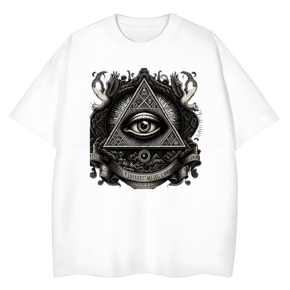 Classic Woman T Shirts 100% Cotton 230g O-Neck Short Sleeve Casual eye of the devil Women Tshirts Free Shipping Cartoon Print Tees