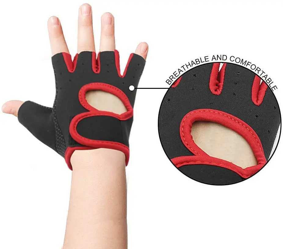1 pair of childrens finger exercise gloves - anti slip fitness gloves for childrens bicyclesW241018