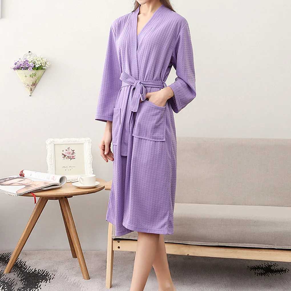 Women Spring Summer Kimono Couple Long Sleeve Bath Robe Quick Dry Absorbent Bath Towel Unisex Fashion Thin BathrobeXJ241018