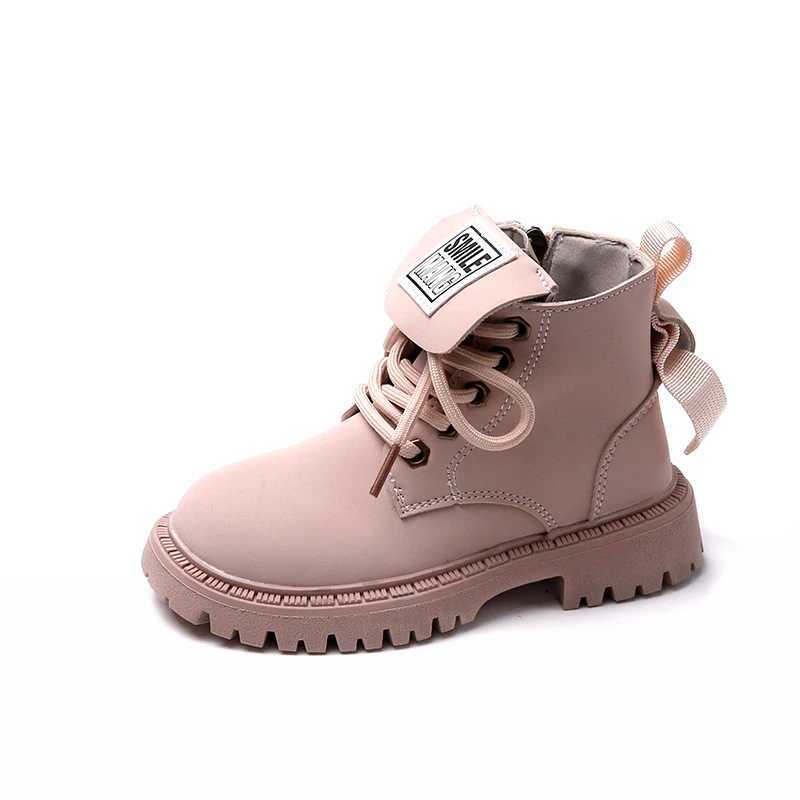 Boots Childrens Yellow Korean British Style Short Boots 2023 Spring Autumn New Fashion Kids Side Zipper Girls and Boys Boots Zipper H241018