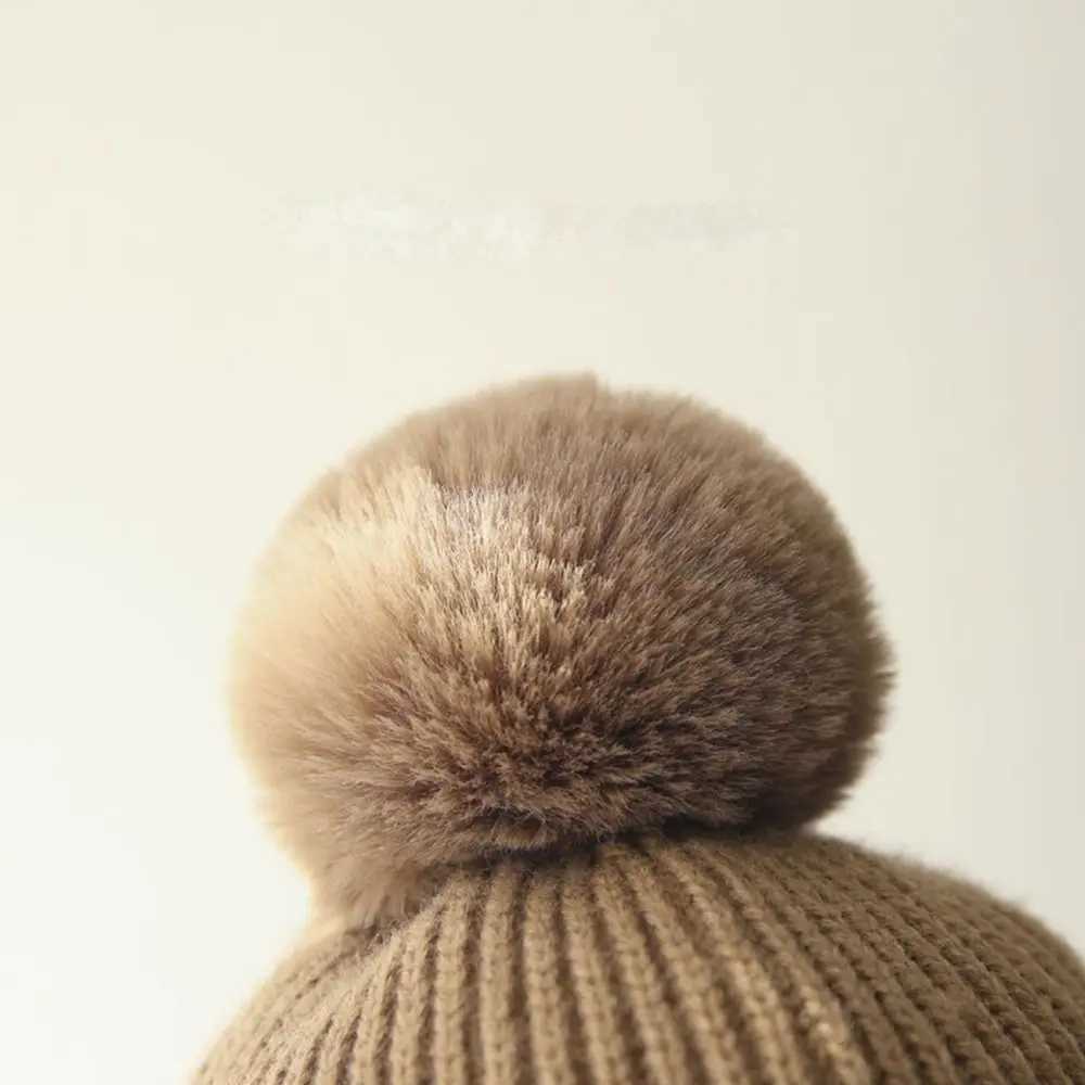 Winter Children Knitted Wool Hats Windproof Warm EarFlaps Hat Cute Plush Lining Cashmere Hat for Boys Girls 2-8 years old LX241018