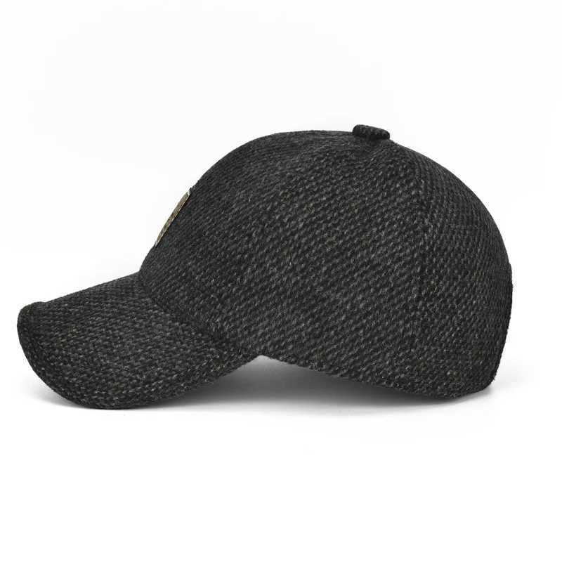 Baseball Cap Autumn Woolen Knitted Designer Mens Winter Cap Thicken Warm Hats with Earflaps Mens Brand Hats Dad Trucker HatsX241018
