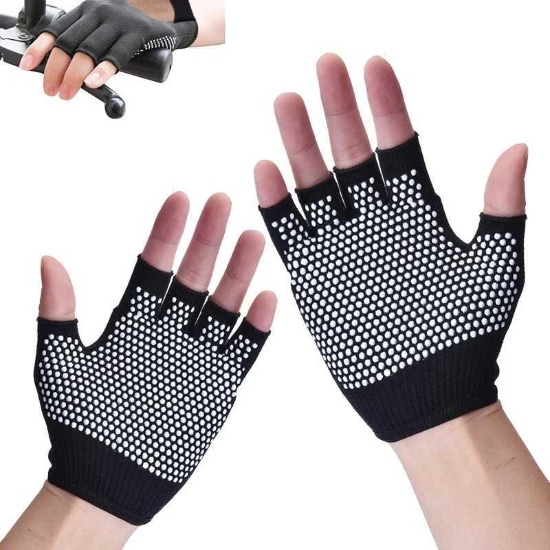 Womens Non slip Yoga Gloves Cotton Half Finger Gloves Breathable Outdoor Bicycle Bicyc Pilates Sports Fishing GlovesW241018333