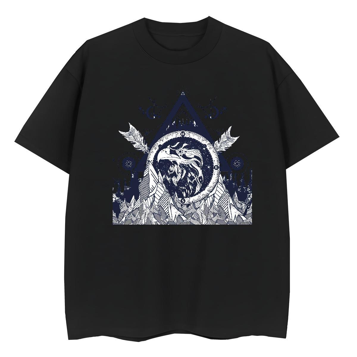 Fashion T-Shirts 230g Cotton Crew Neck Outdoor eye of the devil Lady T shirt Designer Nice Floral Print Tops Shirt