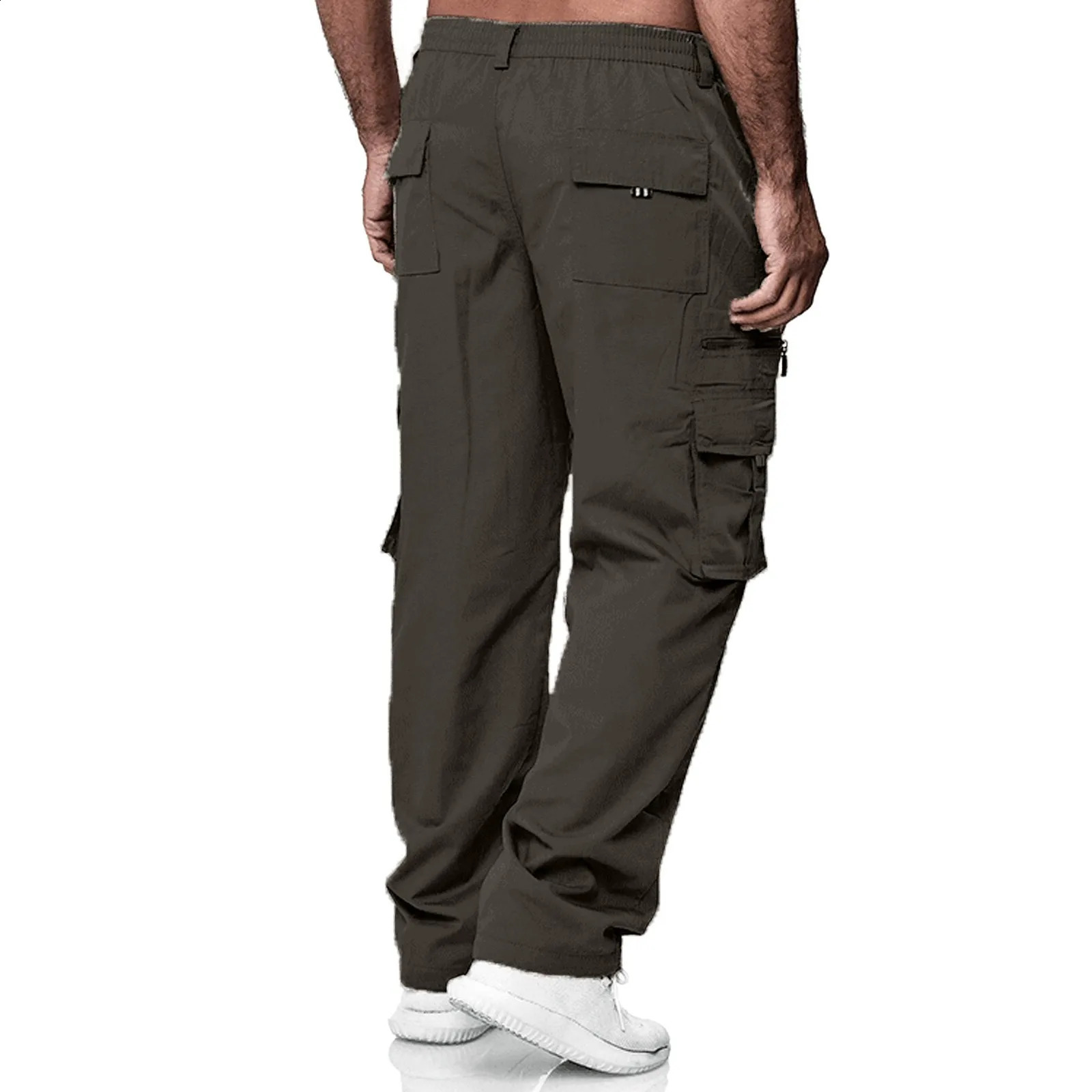 Men Retro Green Streetwear Cargo Pants Male Classic Outdoor Hiking Trekking Tactical Joggers Pant Military Multi Pocket Trousers 241010