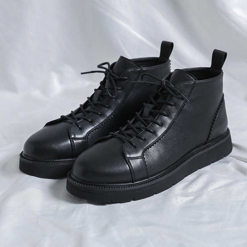 Martin Boot Large Ankle Boots Autumn Winter New Youth Fashion Boots Hairstylist Mens Leather Boots Fashion Boots 240927