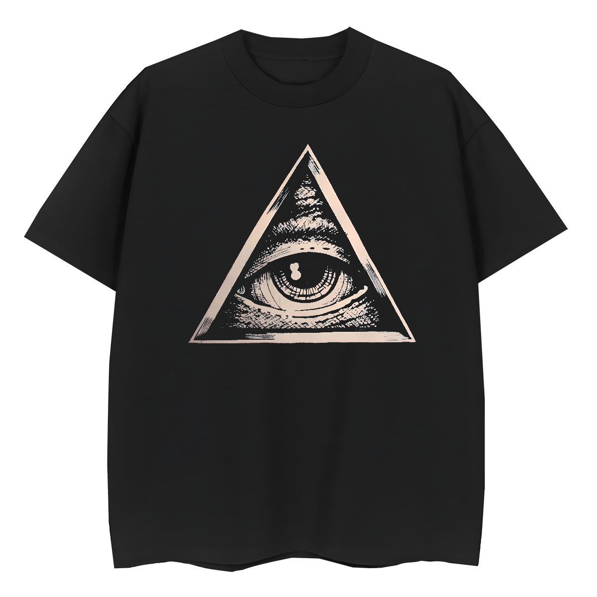 Custom Women T Shirts 100% Cotton 230g Breathable Sports Casual eye of the devil Woman Tshirt Nice Custom Printed Tshirts