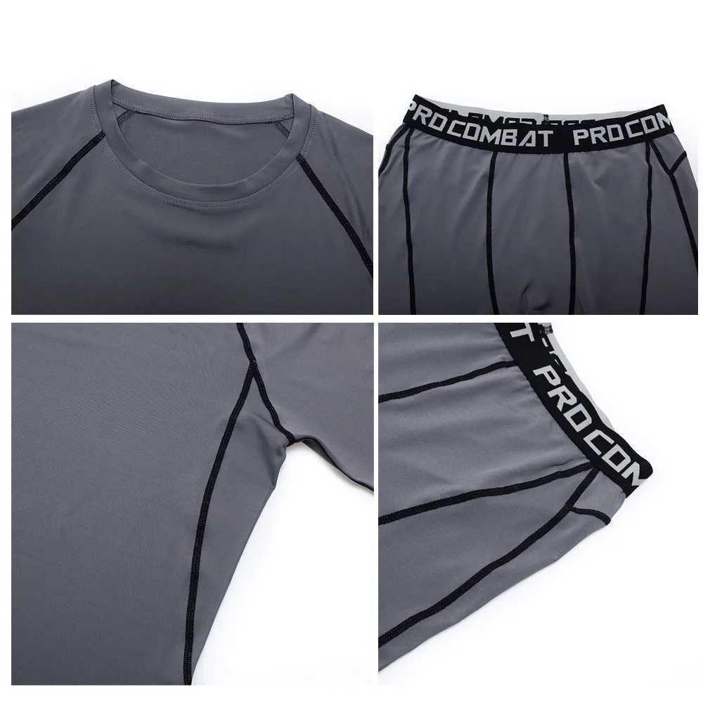 Men's Thermal Underwear New Mens Thermal Underwear Sets Compression Sport Suit Sweat Quick Drying Thermo Underwear Men Clothing Long Johns Sets Y