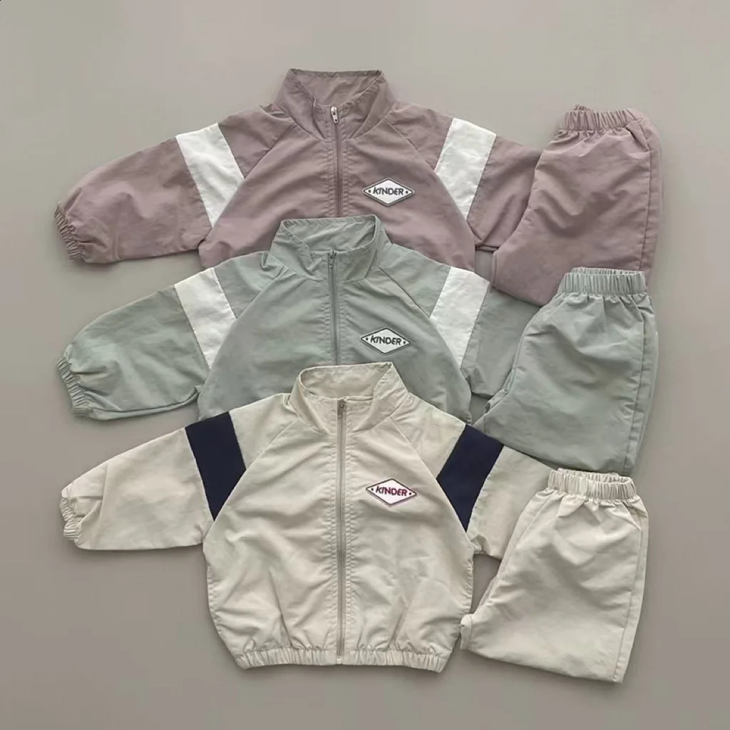 Autumn Baby Gym Suit Kids Boys Zipper Coat Pants 2pcs Suit Infant Girl Casual Clothes Set Toddler Sweatshirt Outfits 241017