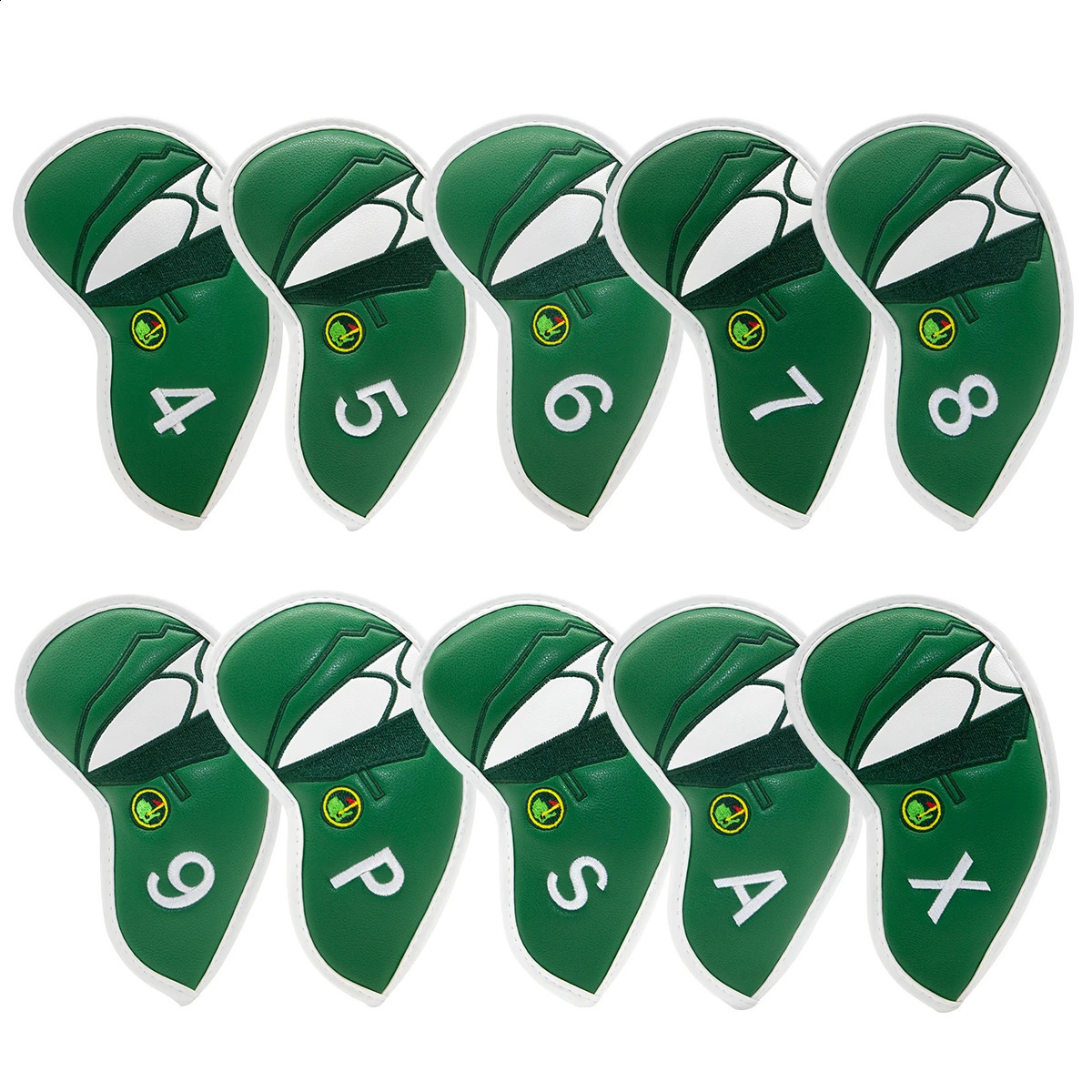Golf Head covers The Green Jacket Golf Head covers Set for Golf Iron Driver Fairway Hybrid Blade Putter Mallet Putter Covers 241017