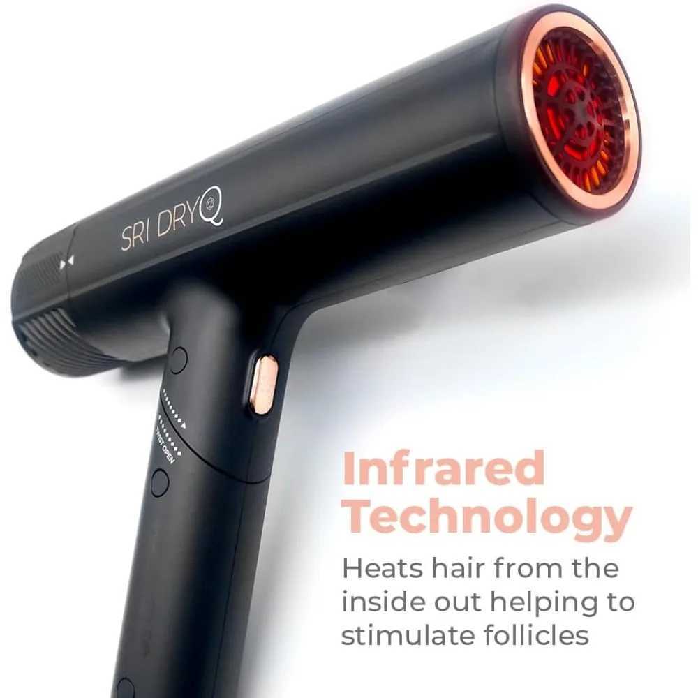 DryQ Intelligent Hair Dryer - Ultra Light Foldable Powerful Quiet Motor - Infrared and Ionic Technology W241018