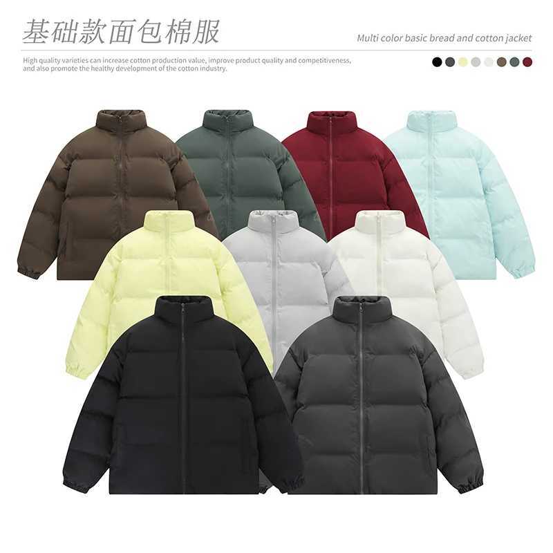 Harajuku Y2k Men Warm Parkas Winter Coat Solid Color Cotton Oversize Male Winter Jackets Windbreaker Padded Coat Woman Parkas LX241018