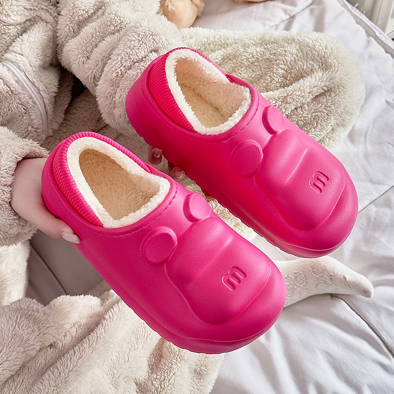 2024 Newest EVA Waterproof Cotton Slippers for Women: Warm, Cozy, and Anti-Slip Winter House Shoes