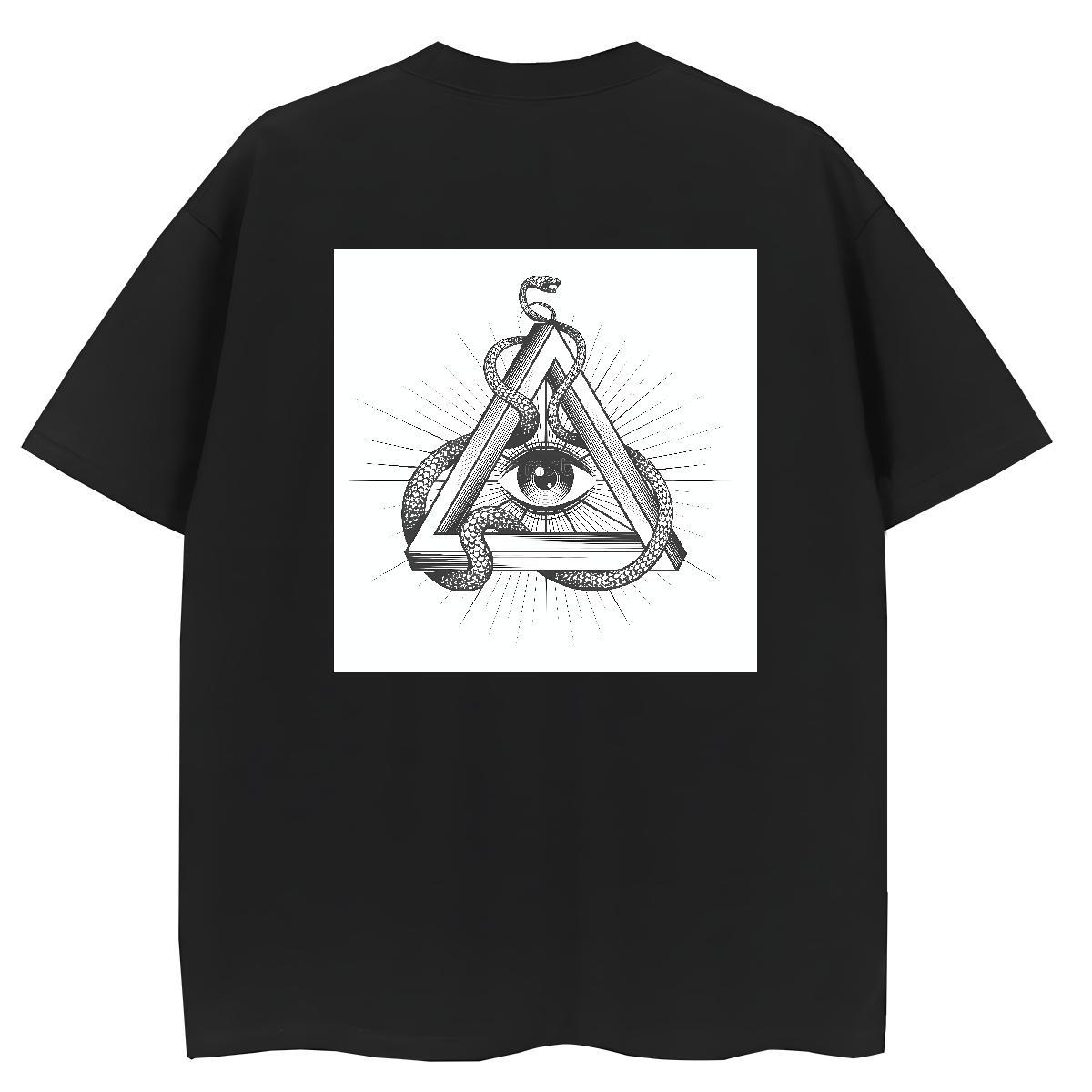 Custom T shirt 100% Cotton 230g Breathable Short Sleeve Home Outdoor eye of the devil Couples T Shirts Free Shipping Custom Cartoon Tops Shirt