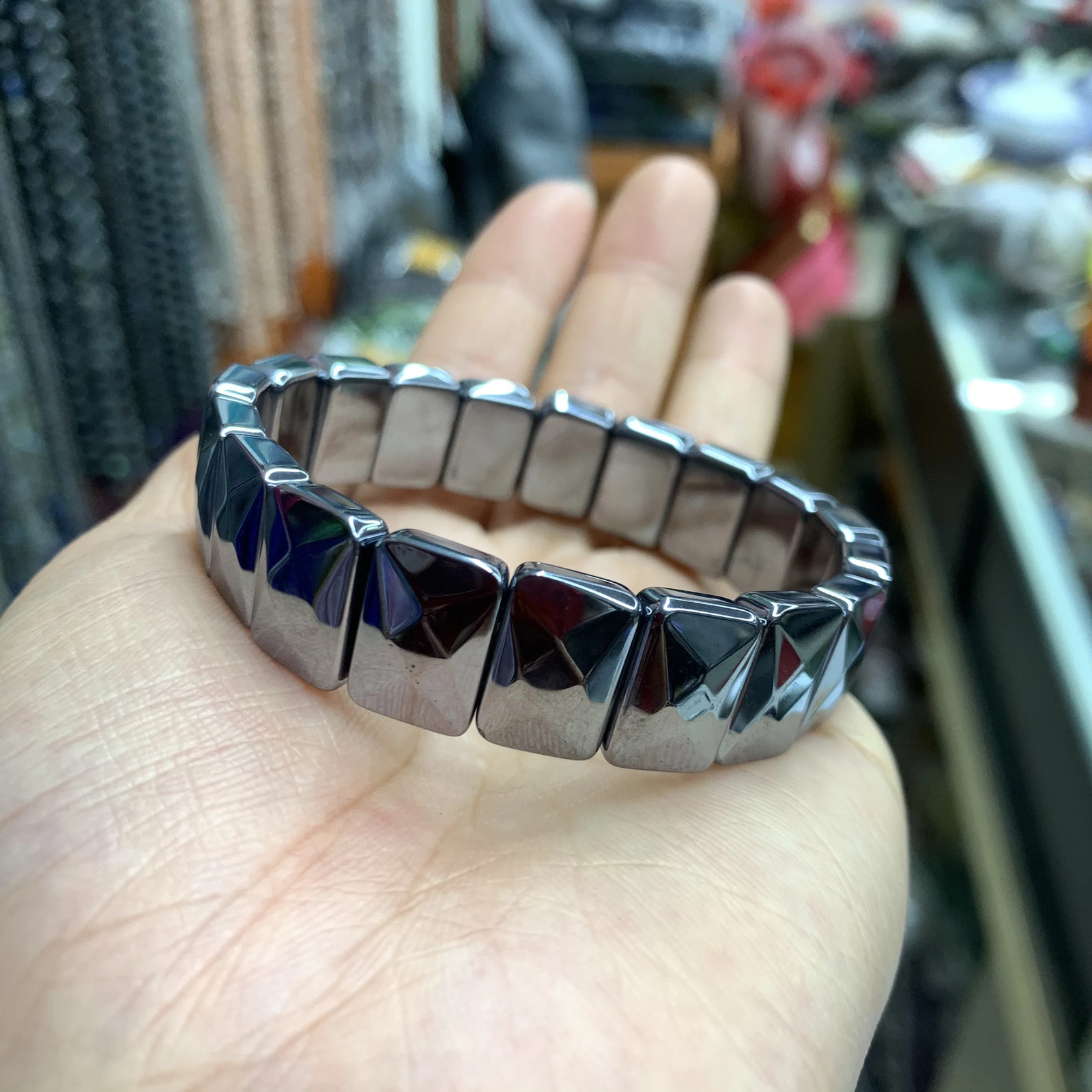 Natural terahertz bead bracelet natural energy stone bracelet Diy fashion energy jewelry bracelet mens wholesale 241017