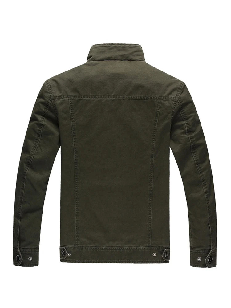 Spring Autumn Casual Stand Collar Zipper Long Sleeved Pilot Jacket Men Plus Size M6xl High Quality Outdoor Workwear 241018
