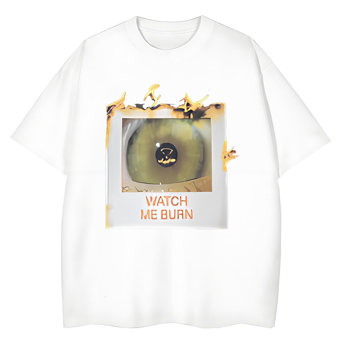 2024 Casual T Shirt For Woman 230g Pure Cotton Breathable Soft Street eyes Couples T Shirts Nice Plus Size Custom Clothings