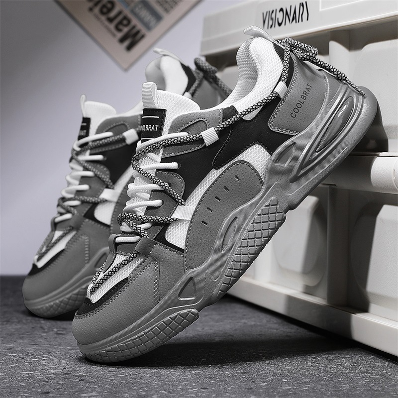 Spring Summer New Comfortable, Leisure, Breathable Dad Youth Running and Sports Shoes, Versatile, Tall Men's Shoes