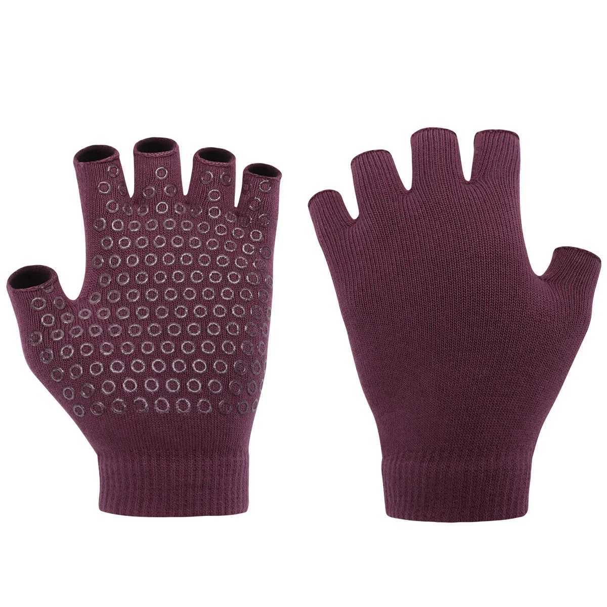 Half finger yoga gloves Pilates gloves winter warm gloves anti slip open finger accessoriesW241018