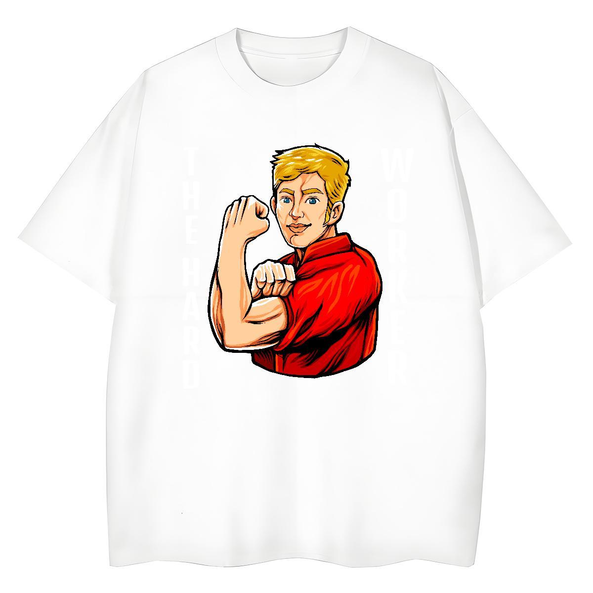 TOP Quality T-Shirts 100% Cotton 230g Breathable Crew Neck Street portrait Tshirt for Man Woman 5A Anime Wear