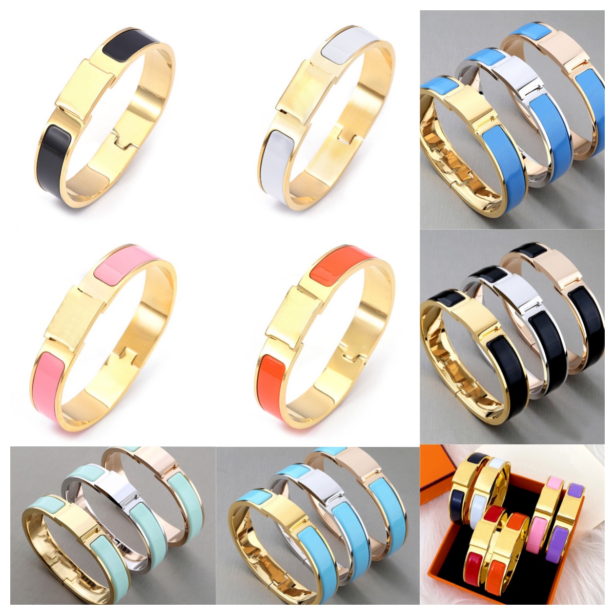 Designer bracelet jewlery designer For Women sterling silver Jewelry 18K gold 12mm wide Bracelets Stainless Steel Luxury Braclets Size 17 Bracelet gift
