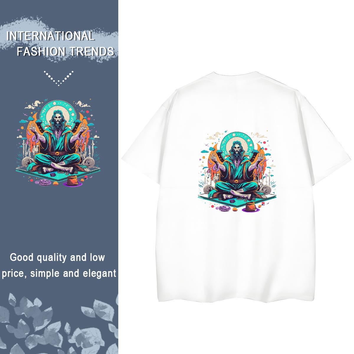 2024 Casual Womens T Shirts 230g Pure Cotton Comfortable Outdoor skull Woman Tshirt Brand Plus Size Custom Clothes Shirt
