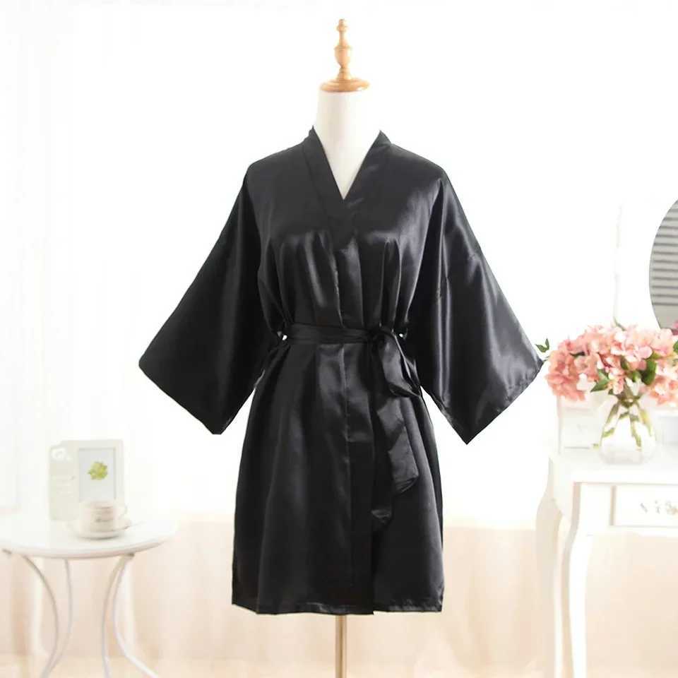 Fashion Mens Silk-like Satin Long Robes Summer Solid Color Wrap Dressing Gown Bathrobe Nightgown Pajamas Robes UnisexXJ241018