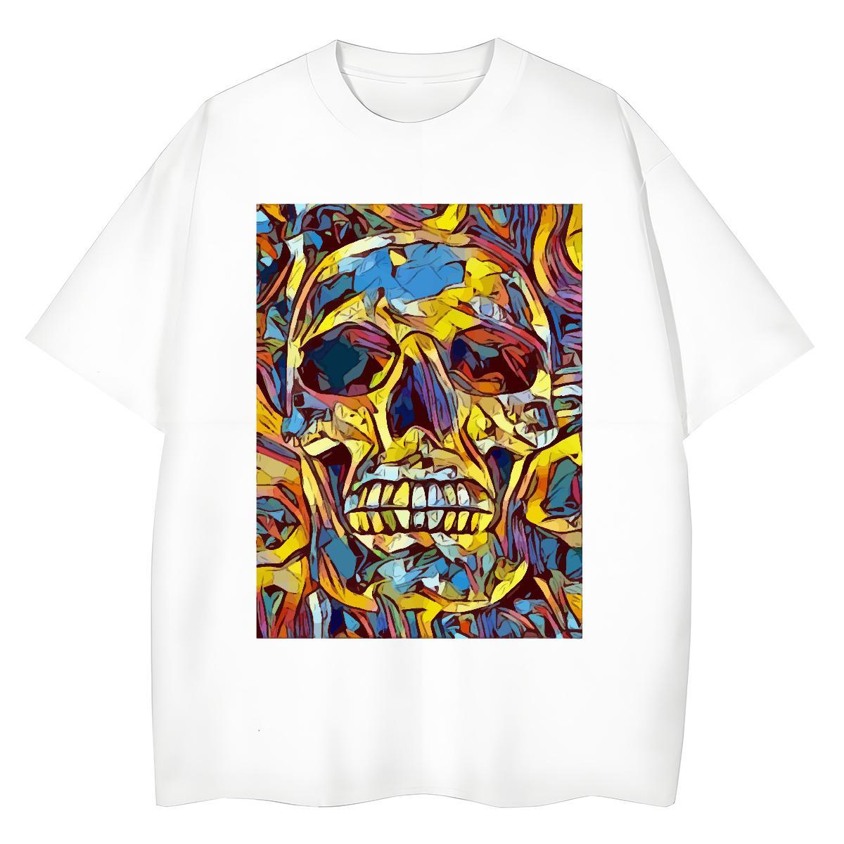 Fashion T shirt 230g Cotton Short Sleeve O-Neck Sport skull Lady T shirt Designer Customized Top Tees