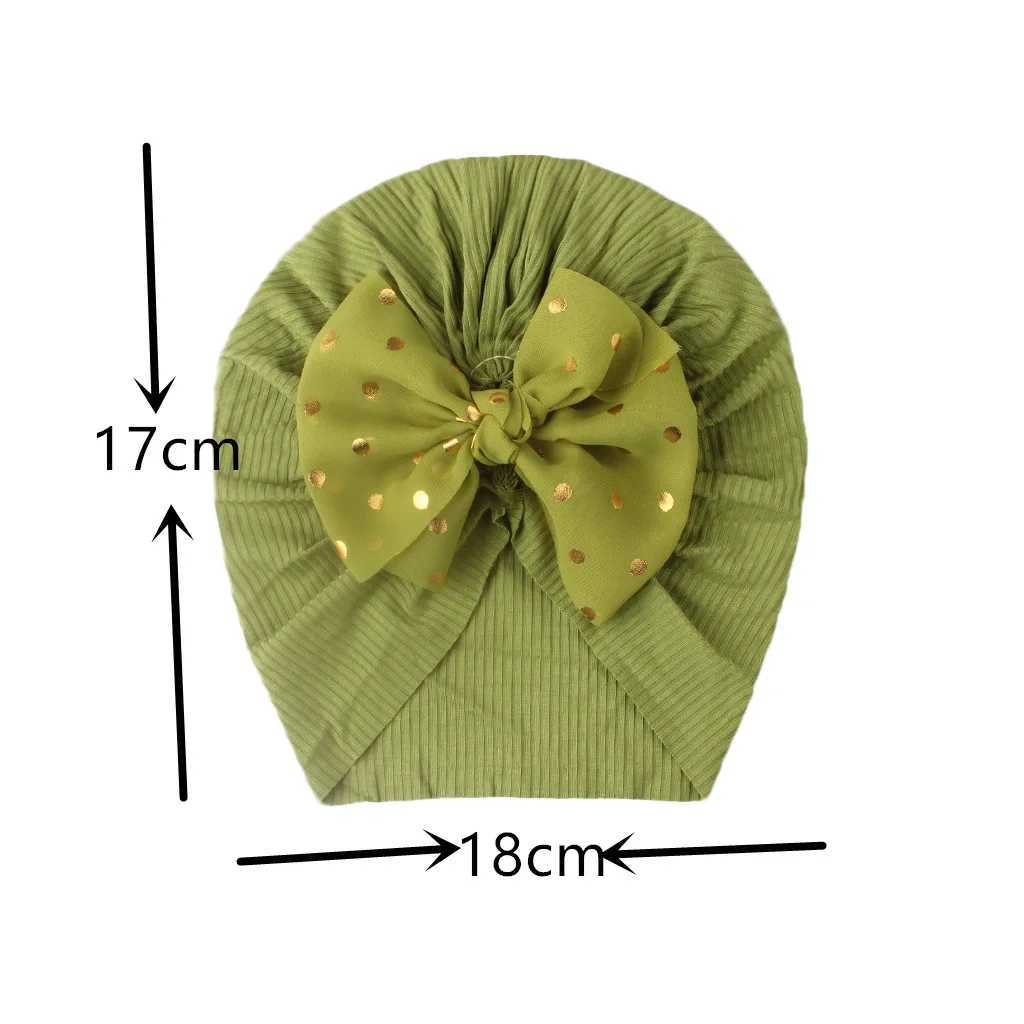 Lovely Shiny Bowknot Baby Hat Cute Solid Color Baby Girls Boys Hat Turban Soft Newborn Infant Cap Beanies Head Wraps LX241018
