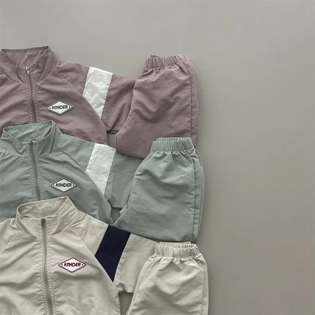Autumn Baby Gym Suit Kids Boys Zipper Coat Pants 2pcs Suit Infant Girl Casual Clothes Set Toddler Sweatshirt Outfits 241017