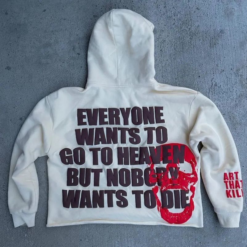 Harajuku skull letter print streetwear hiphop hoodies women graphic y2k top oversized hoodie sweatshirt goth clothes 241017