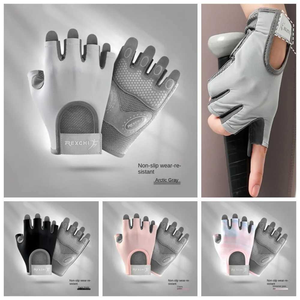 Fitn gloves half finger gloves breathable thin exercise gloves S/M/L Chinlon fitness gloves weightlifting glovesW241018