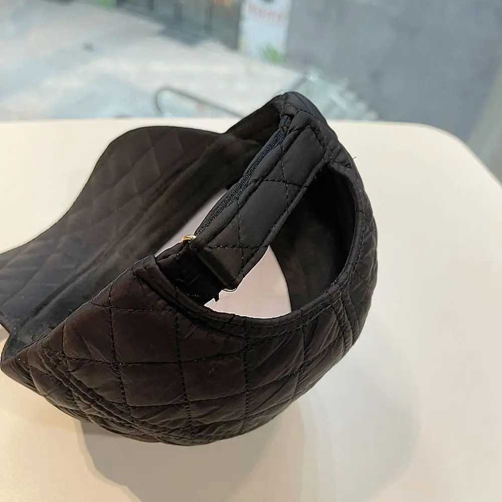 Winter Down Cotton Plaid Warm Baseball Cap Embroidery C-Letter Casual Simple Hats for Women Snapback Hat Female Hip Hop CapX241018