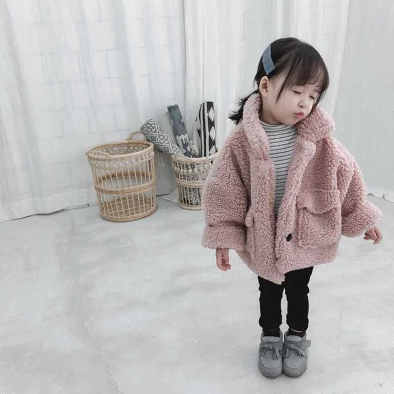 Girls Jacket Thick Warm Childrens Clothing Winter Childrens Jacket 80-130 Wool Sweater M241018