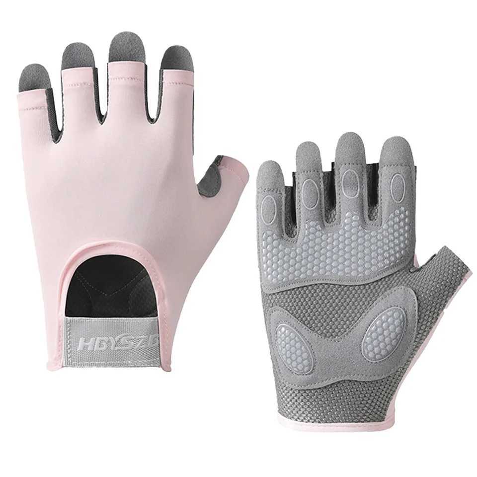 Fitn gloves for women non slip breathable shock-absorbing half finger sports bike yoga dumbbell weightlifting gloves unisex versionW241018
