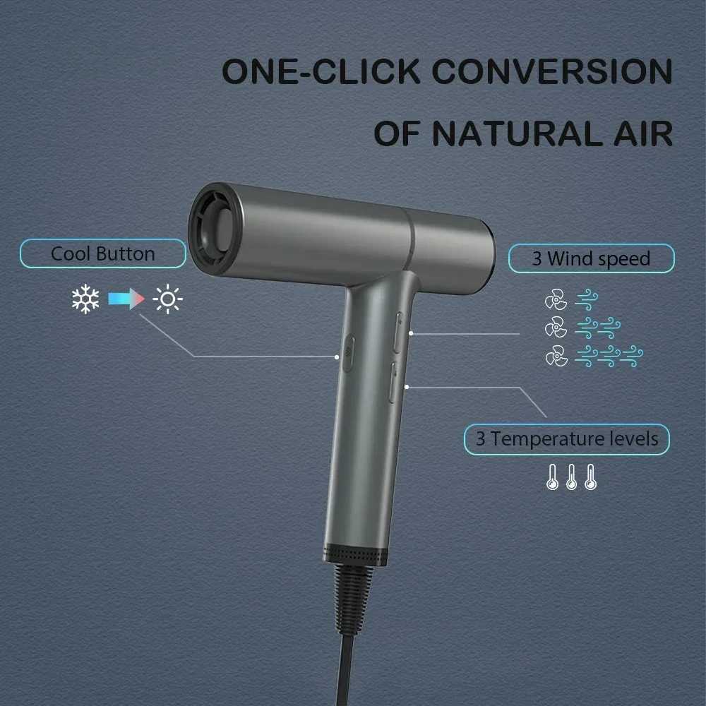 Mini professional negative ion 110000rpm hair dryer brushless motor hair dryer fast drying constant temperature salon hairdressing tools W241018