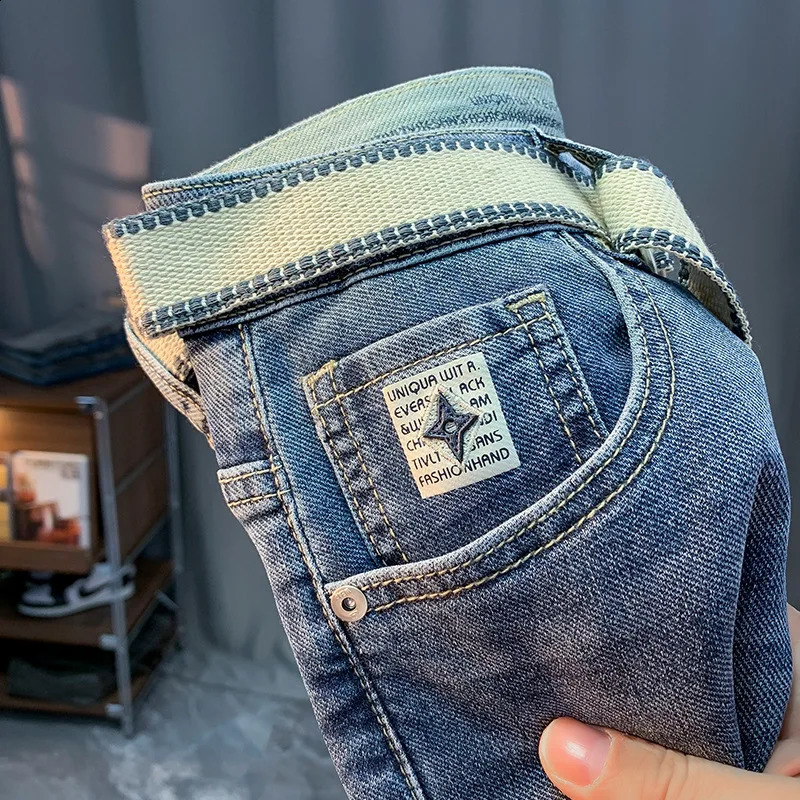 Spring/Summer Mens Fashion Tight Mens Jeans Korean Full Match Street Mens Pants 241007