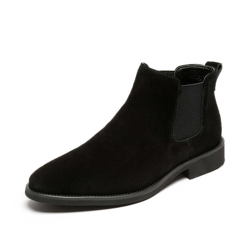 Martin Boot Chelsea Boots Mens Winter High Top Plush Ankle Boots Mens Boots Korean Versatile Short Boots Fashion Boots 240927