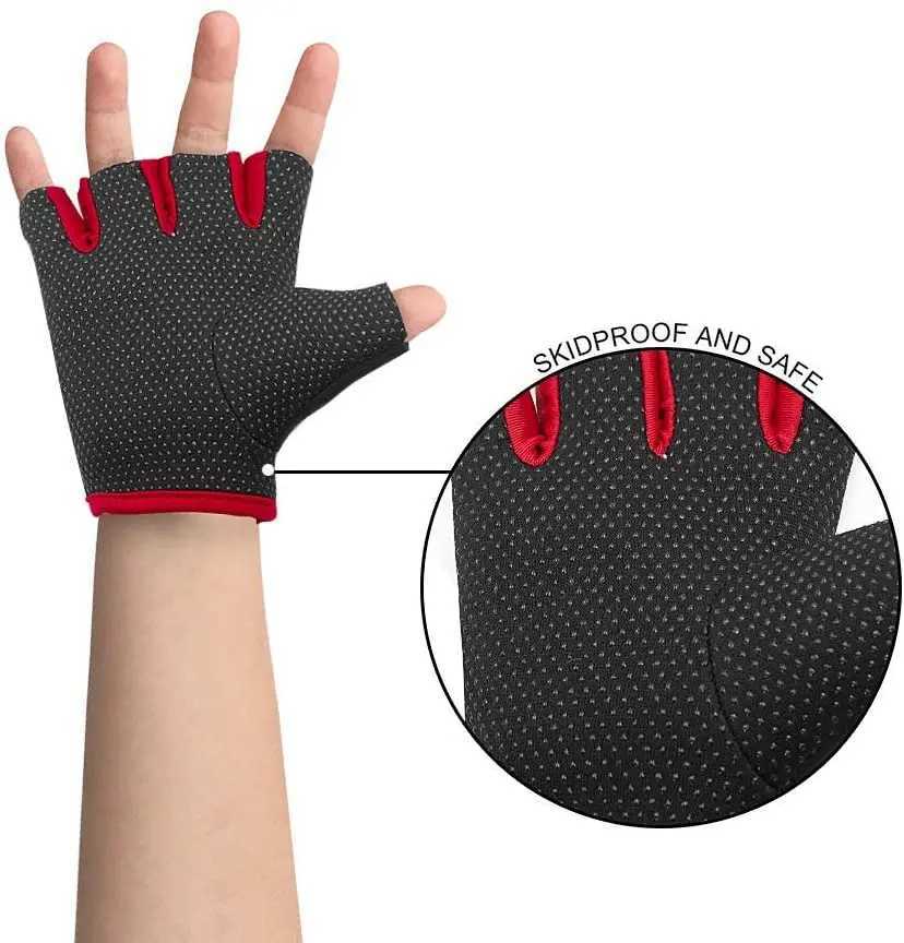 1 pair of childrens finger exercise gloves - anti slip fitness gloves for childrens bicyclesW241018