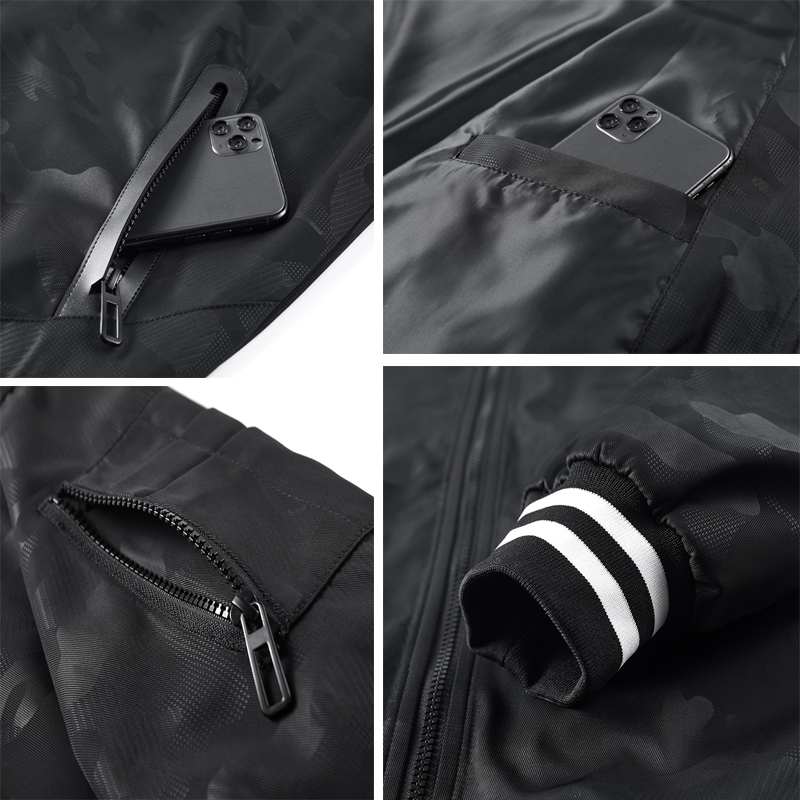 Autumn Men's Bomber Jackets Fashion Stretwear Windbreaker Pilot Coats Men Sports Baseball Uniform Jacket Clothing Large Size