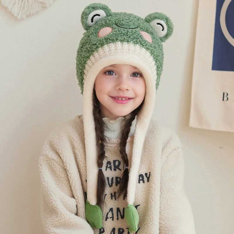 Baby Hats for Winter Kids Hat with Cotton lining Fleece hats Girls and Boys Cotton Ear Protection Hat Warm Caps for Cold Weather LX241018